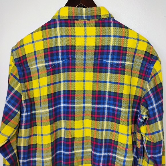 Vtg Polo Country Ralph Lauren Plaid Flannel Shirt Snap Button Mens Size Medium - Picture 6 of 13